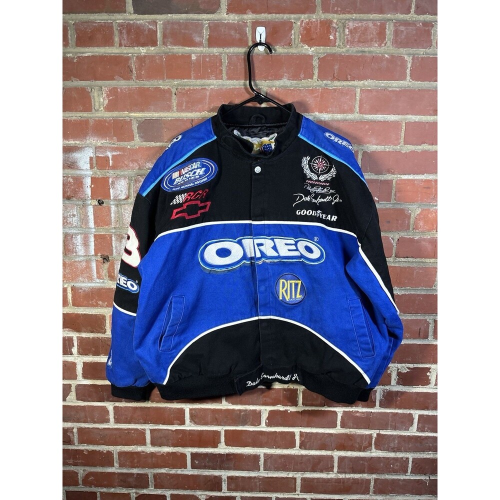 Vintage Y2k Oreo Nascar Jacket Dale Earnhardt Jr 3 Jeff Hamilton Racing Adult L